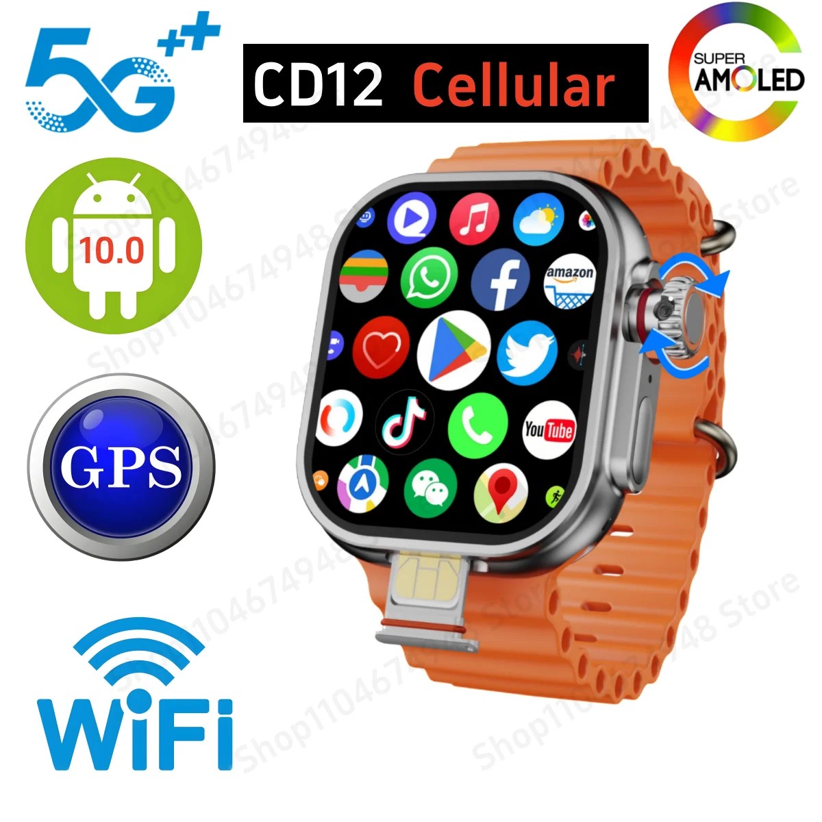 GOLDENSPIKE CD12 Smartwatch ȵ̵ 10.0 5G LT..