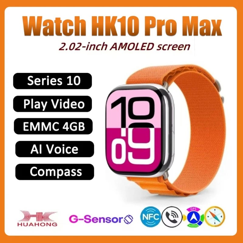 HK10 Pro Max AMOLED ��ũ�� ����Ʈ �ð� NFC ��������..