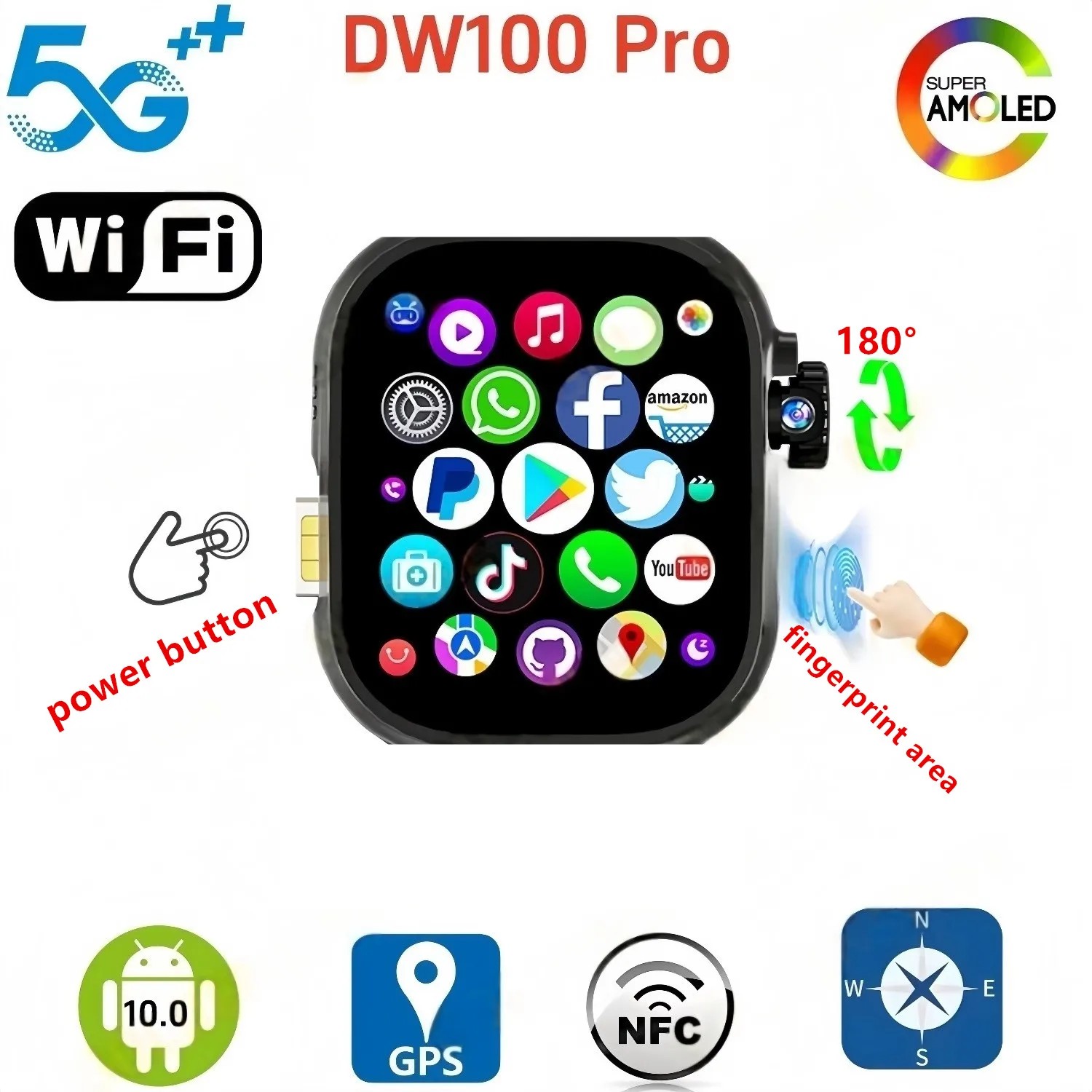 ȵ̵ SIM Ʈġ DW100 Pro 2.29ġ Amoled ..