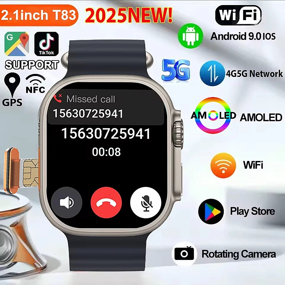 ο 4G SIM ī  ī޶ ȭ ȭ SmartWatch Wha..