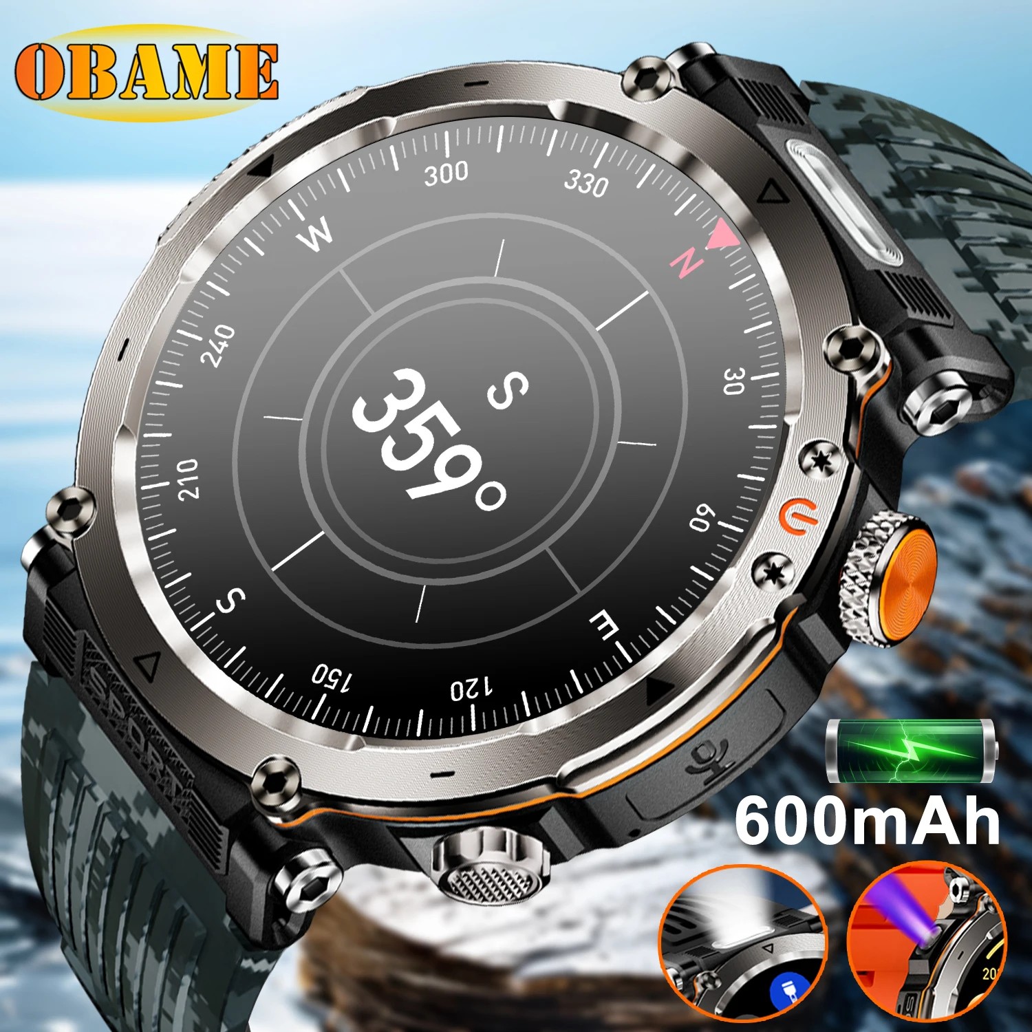 ߿ Ʈ ð  1.9 ġ LED  SmartWatch ..