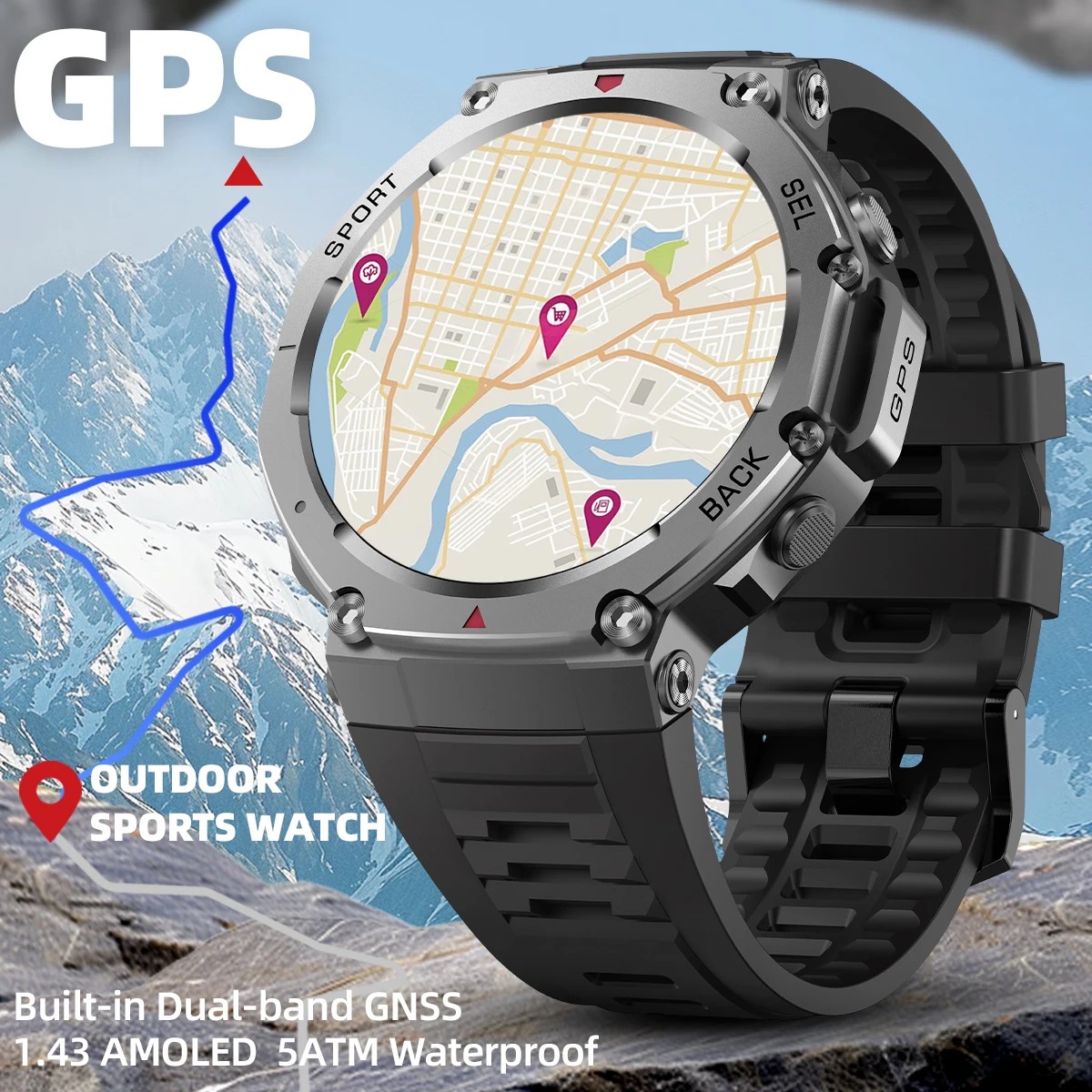 ο Ʈ ð T-Rex 3 GPS  1.43``AMOLED HD..