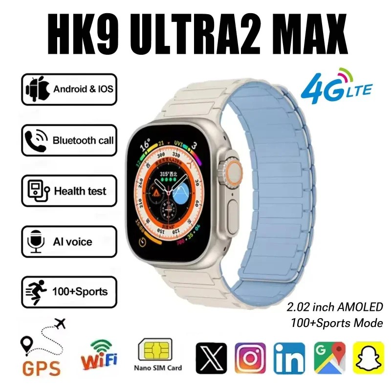 HK9 ULTRA2 MAX Smartwatch �ȵ���̵� IOS ��������..