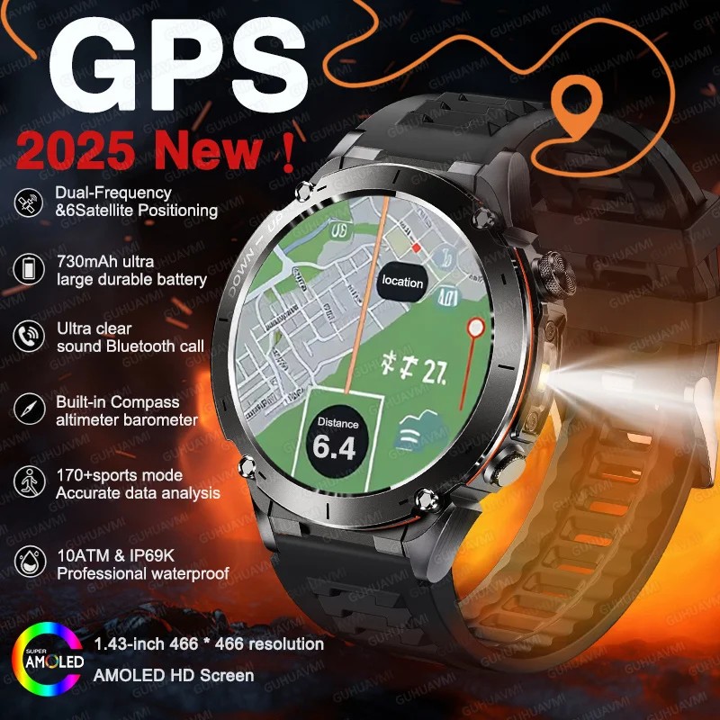 2025 ߿ GPS Ʈ ġ 10ATM  AMOLED HD ..