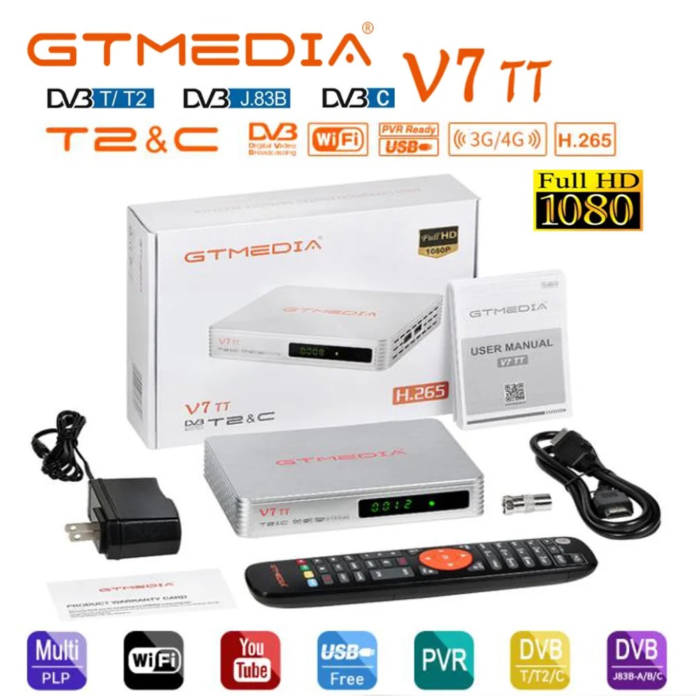 [] GTmedia V7 TT TV ű 1080P FHD DVB-T/T2/DVB..