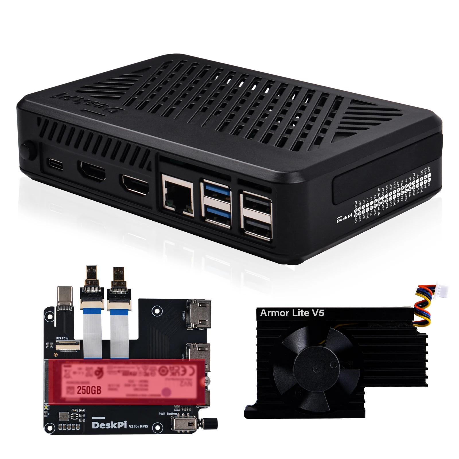 DeskPi Lite Pi5 ���̽� ABS ��Ŭ����..