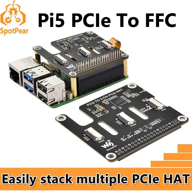 Raspberry Pi 5 PCIe - 2ä�� PCIe F..