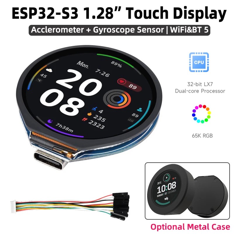 ESP32-S3 ���� ���� 1.28��ġ ��ġ��ũ��..