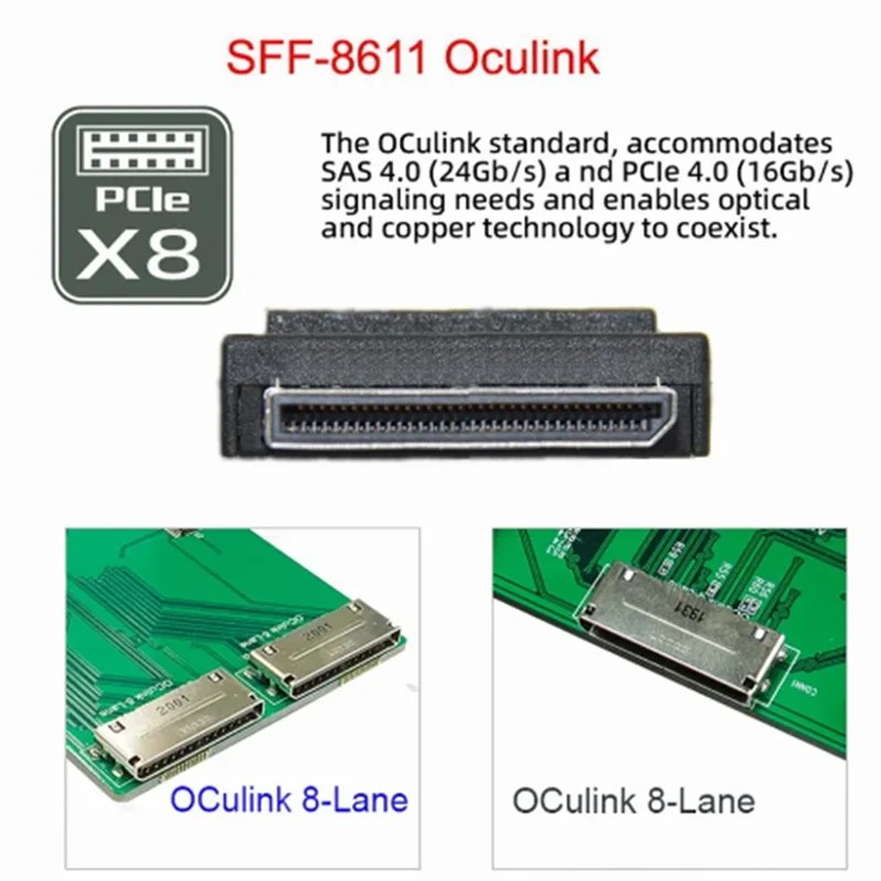 AEE9-Oculink SFF-8612 8X-PCIE X16 ..