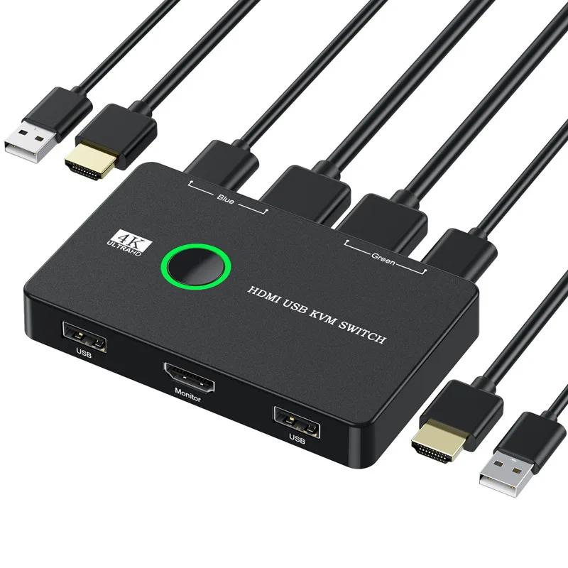 KVM ó ڽ, ǥõ , 4K HD ȣȯ, USB 2  ..