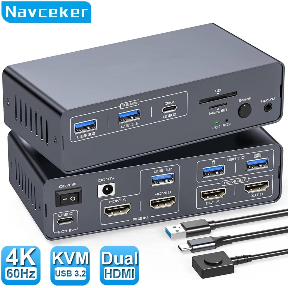 Navceker USB 3.2 USB-C HDMI KVM ..