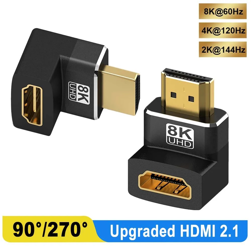 HDMI 2.1 Male to Female Adapter 90 ..