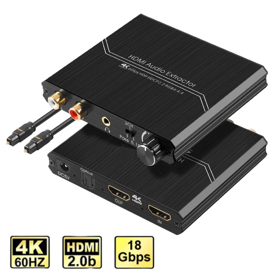 4K 60Hz HDMI 2.0 Audio Extractor Op..