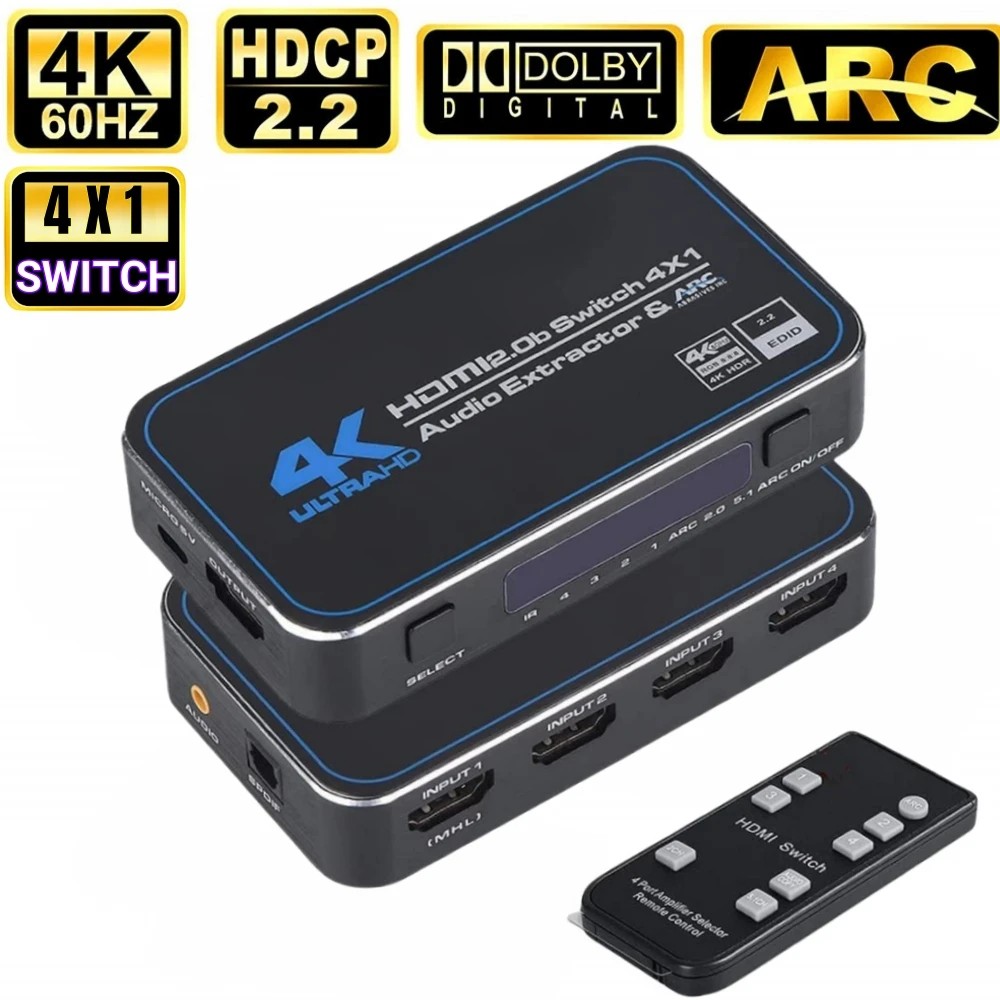 4K 60HZ HDR 4 In 1  HDMI 2.0 ġ 4x1 HDMI ..