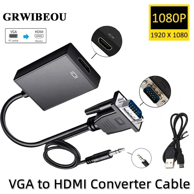 1080P VGA-HDMI ȯ  (USB   3.5mm ..