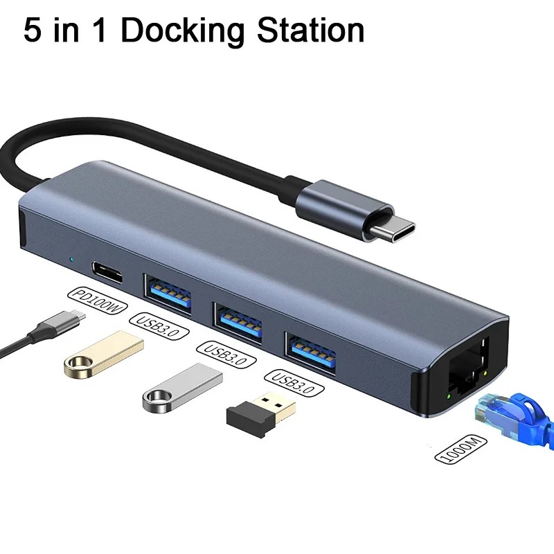 5 In 1 Usb-C  3.0 1000mbps Rj45 ̴  Ȯ ..