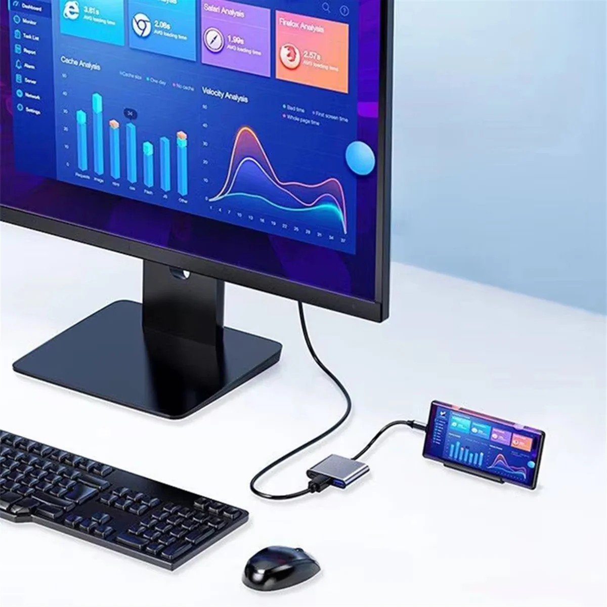ο 3 in 1 USB  USB C - HDMI ȣȯ й ..