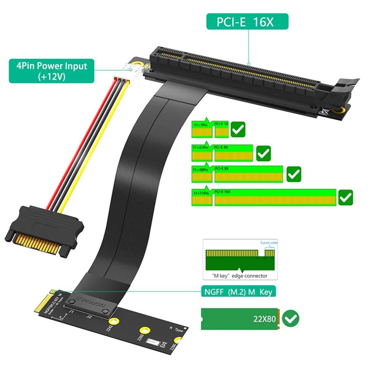 M.2 NGFF Ű M - PCI-e 16x ׷ ī..