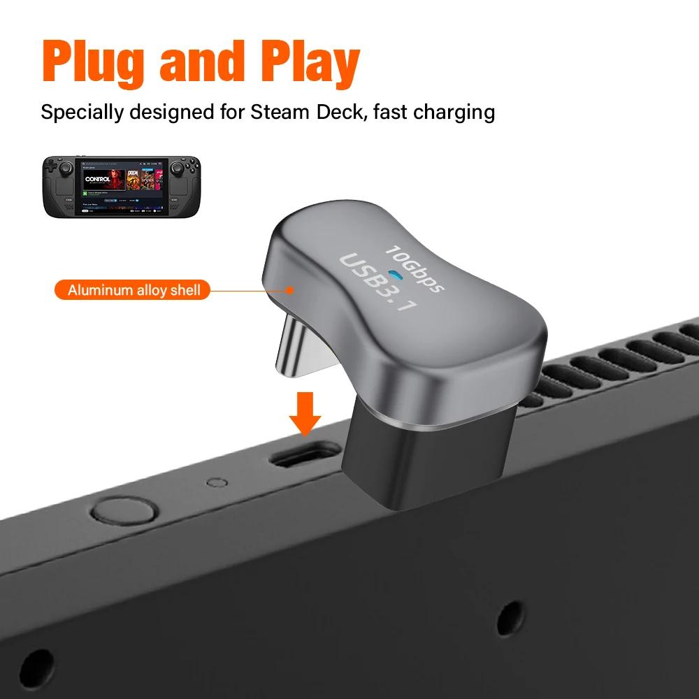 180 Degree Angle USB-C Male to Fem..